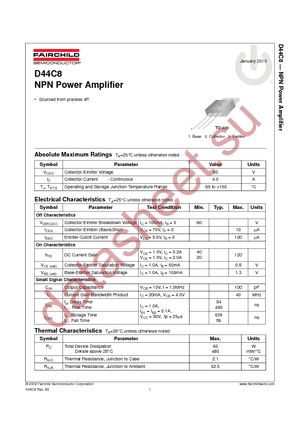 D44C8 datasheet  